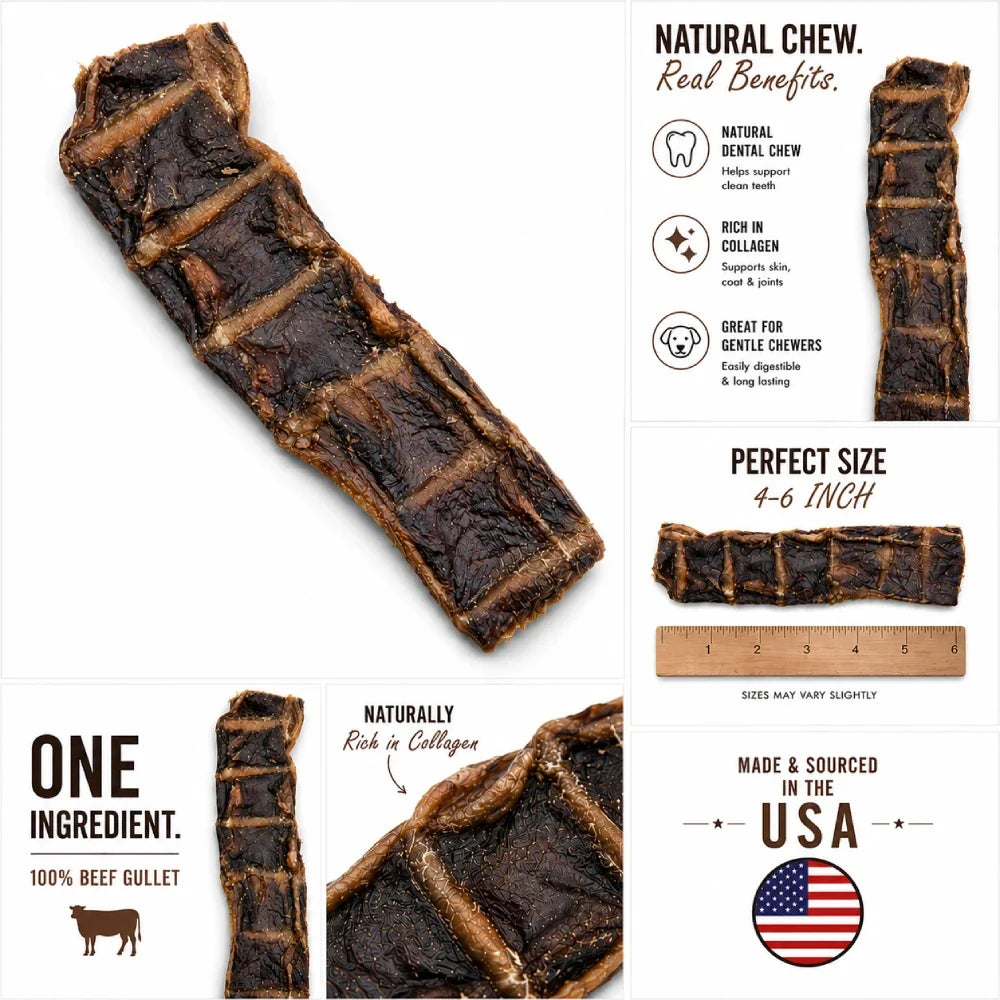 Joyride's Kitchen USA Beef Gullet Dehydrated Dog Treats