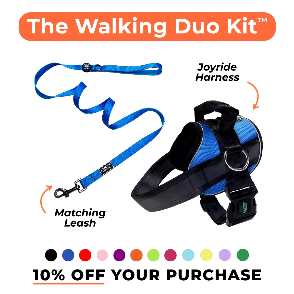 No Pull Joyride Dog Harness 2.0 (Solid Colors) | 10% Off