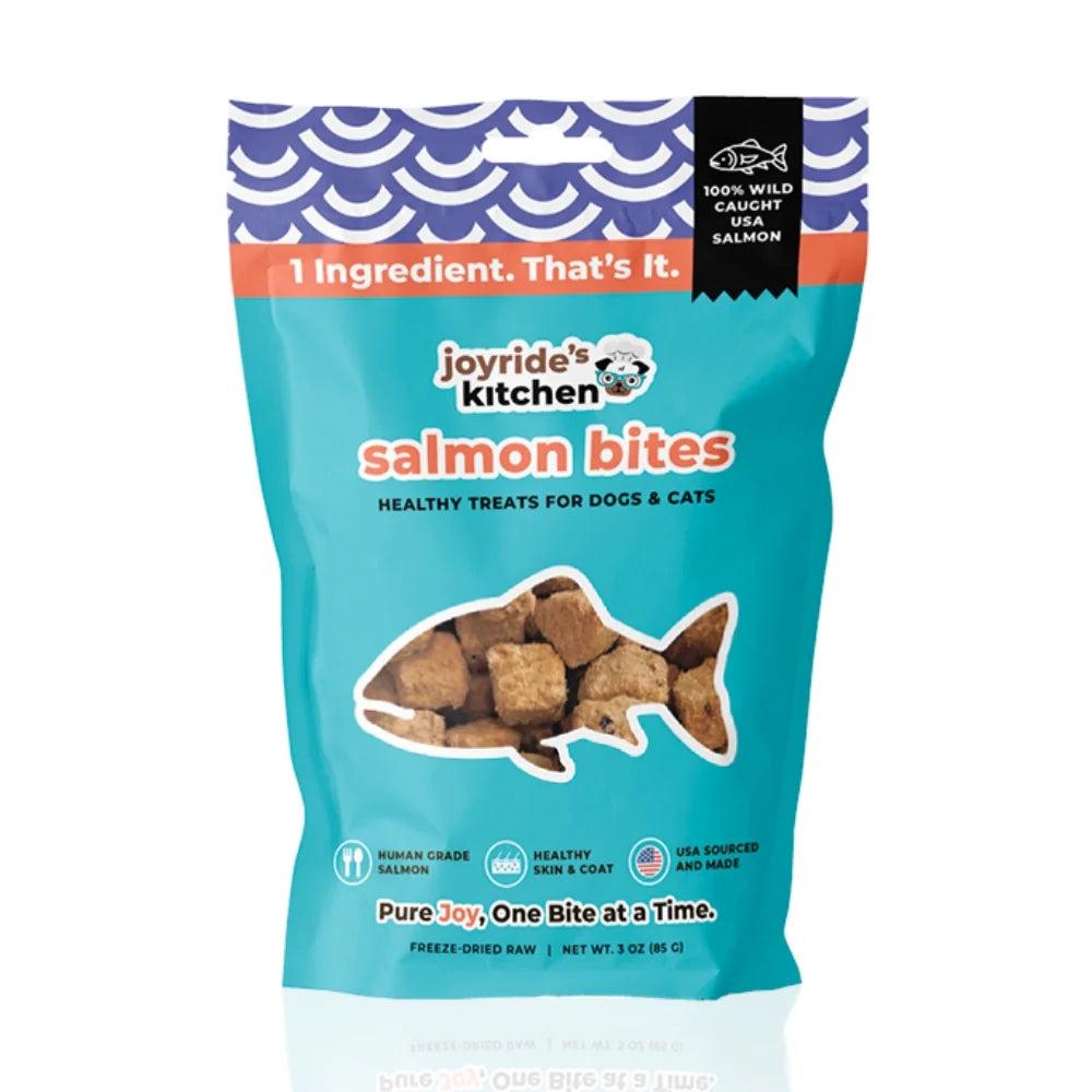 Joyride's Kitchen Premium Salmon Bites Freeze-Dried Raw Dog Treats