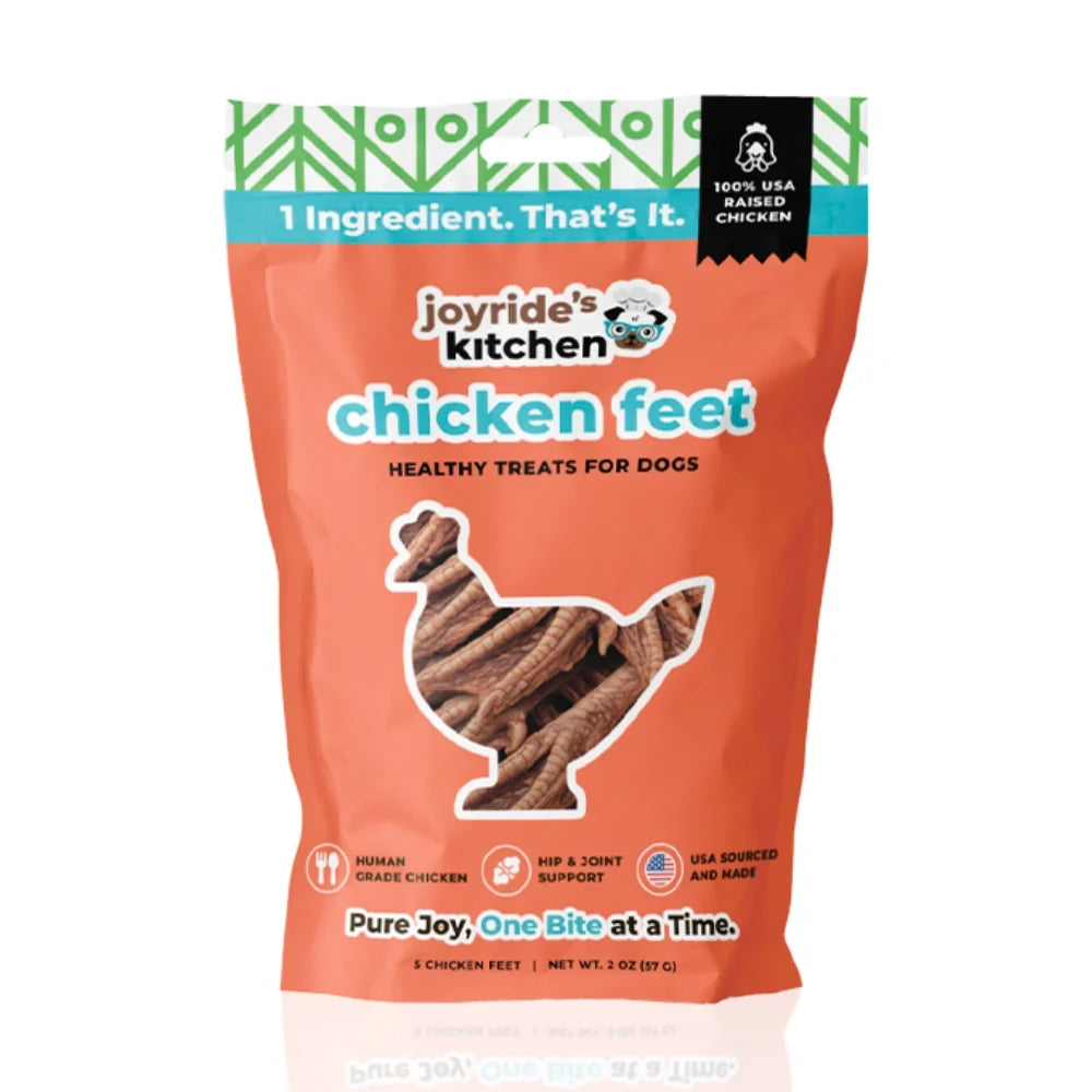 Joyride's Kitchen USA Chicken Feet Dehydrated Dog Treats