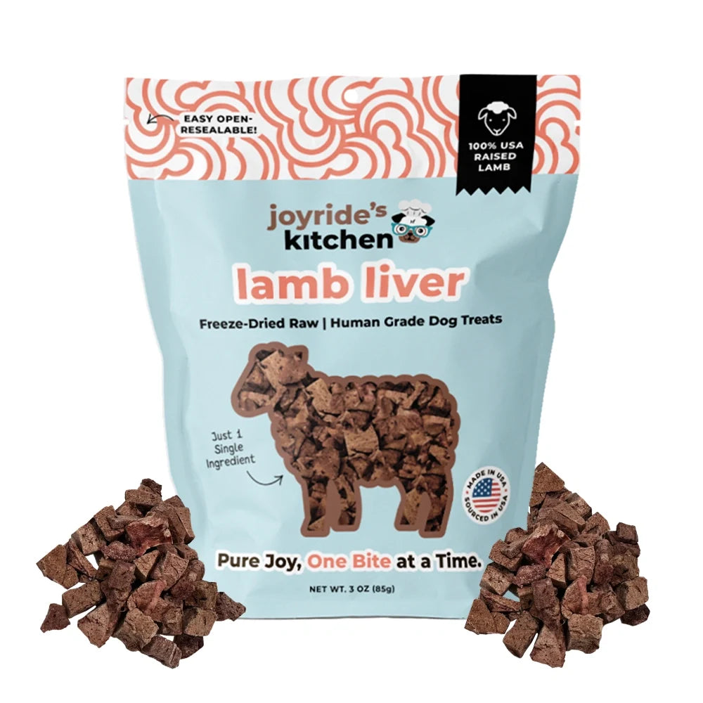 Joyride's Kitchen Premium Lamb Liver Freeze-Dried Raw Dog Treats