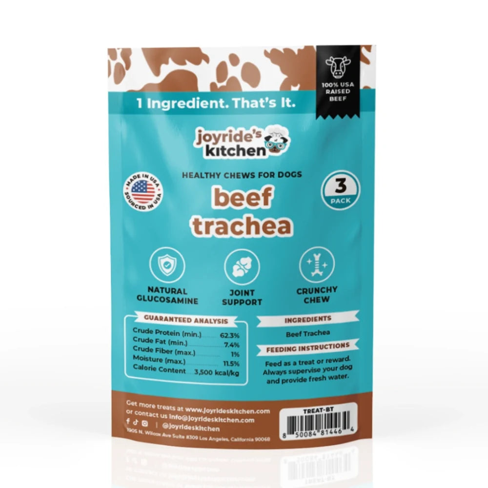 Joyride's Kitchen USA Beef Trachea Dehydrated Dog Treats